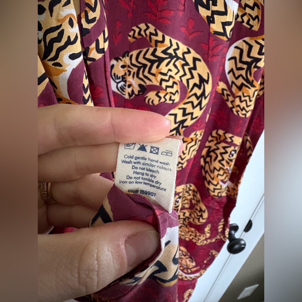 PrintFresh Twisted Tiger - Eco Satin Chic To Sleep Nightie - Merlot - Picture 8 of 9